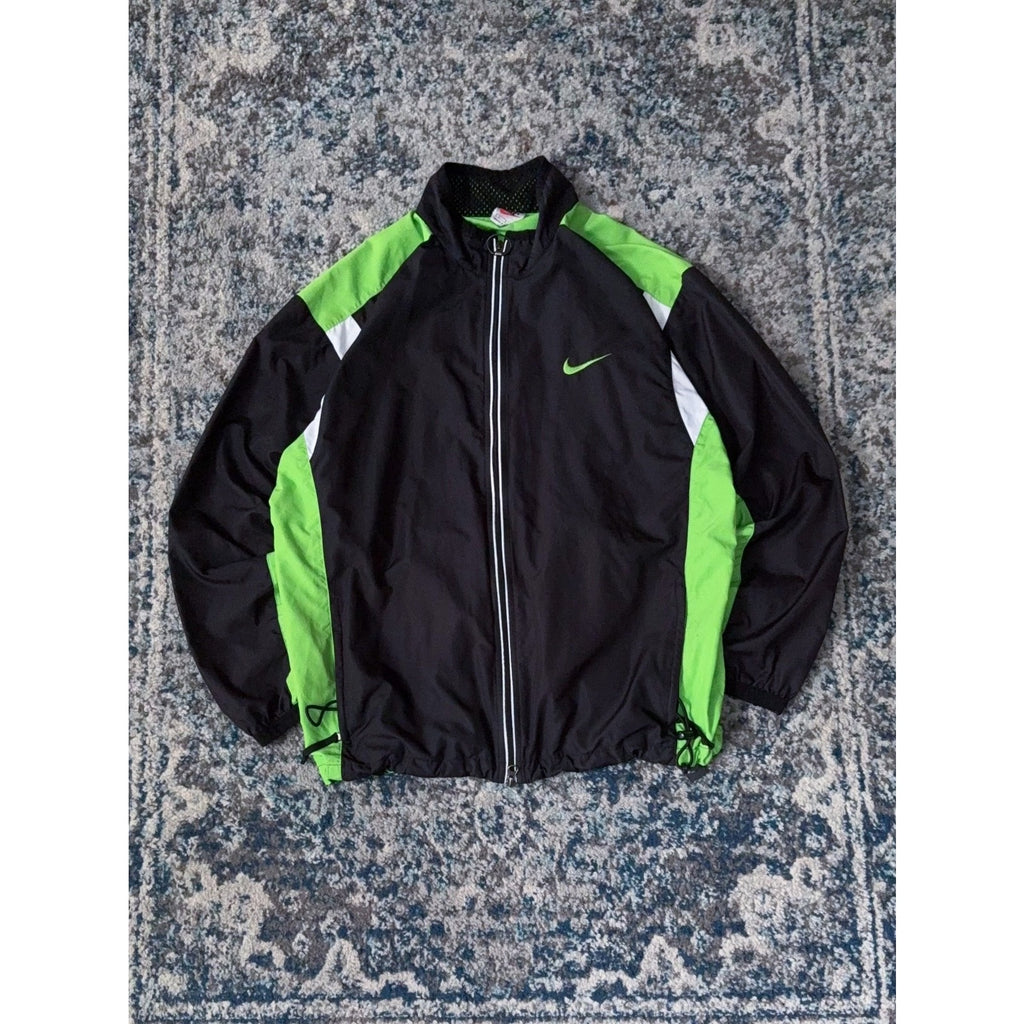 Vintage Nike Embroidered Mini Swoosh Full Zip Windbreaker Jacket Size Large