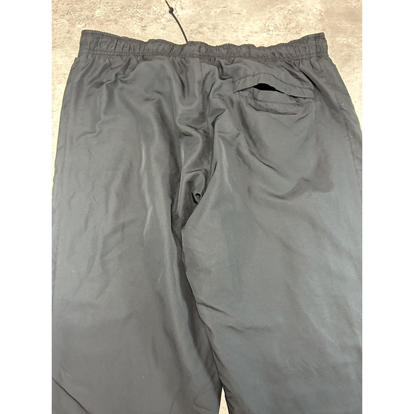 Vintage 2000s Nike Embroidered Swoosh Nylon Track Pants Size Large Black