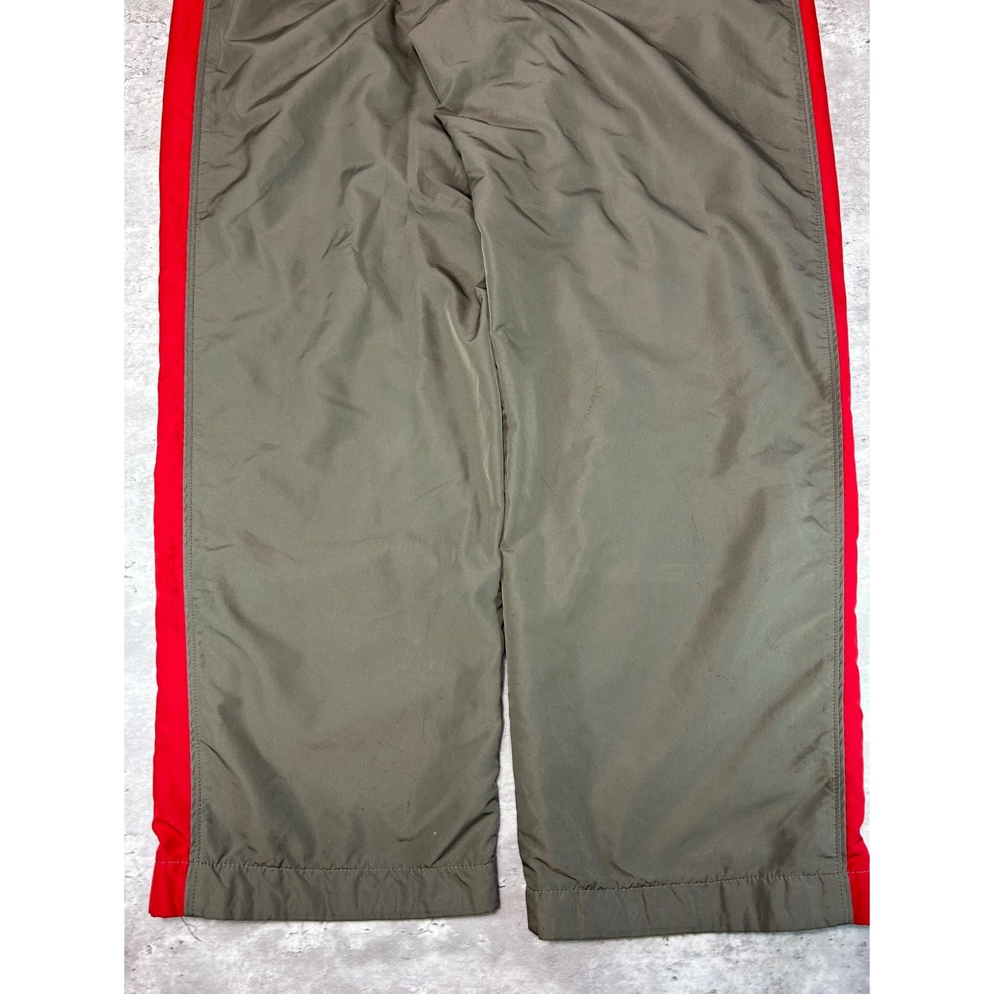 Vintage 2000s Nike Graphic Logo Two Tone Nylon Track Pants Size XL