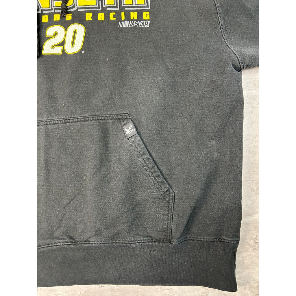 Vintage Matt Kenseth #20 Nascar Racing Spellout Hooded Sweatshirt Size XL