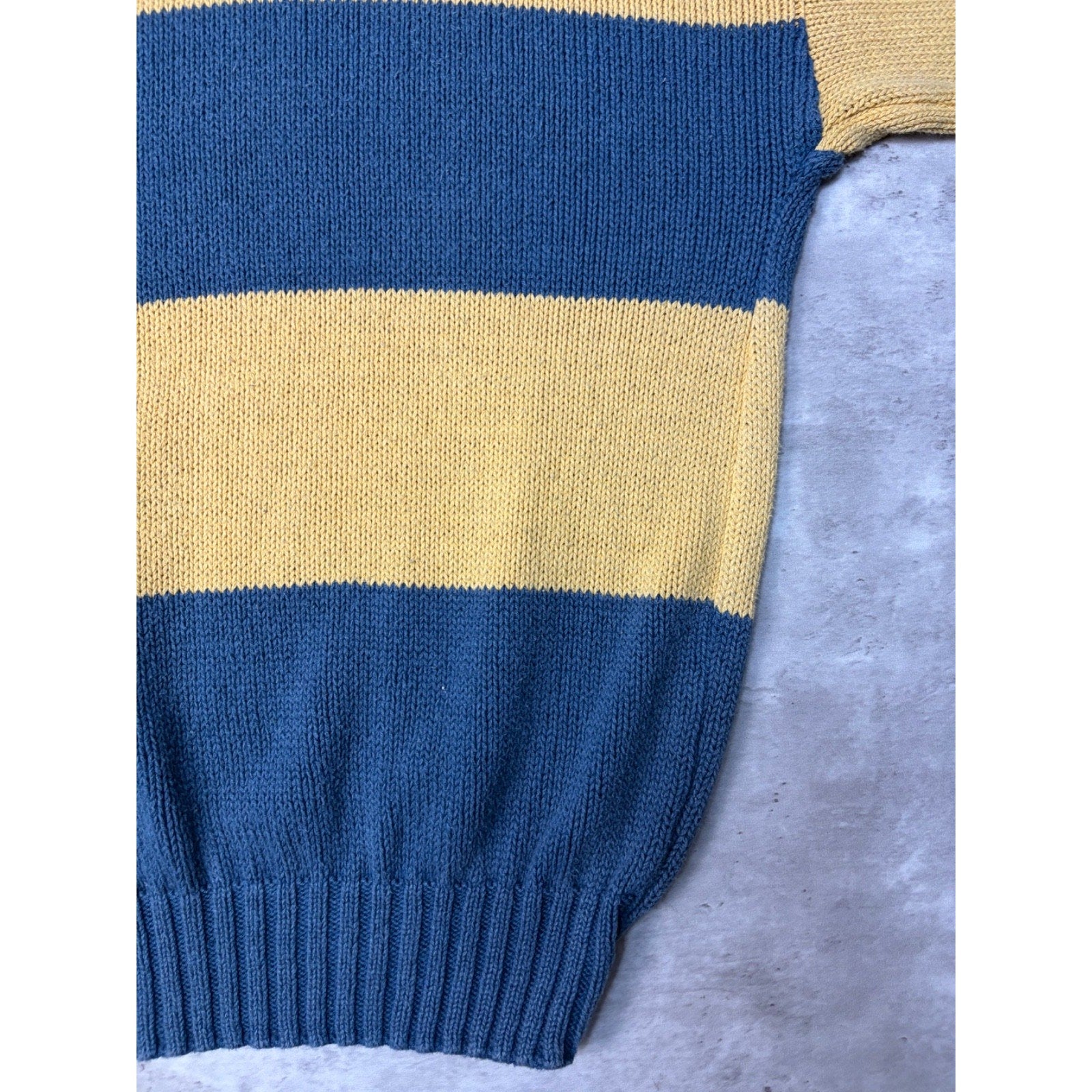 Vintage 90s Authentic Issue Striped Pullover Ribbed Knit Sweater Size Medium