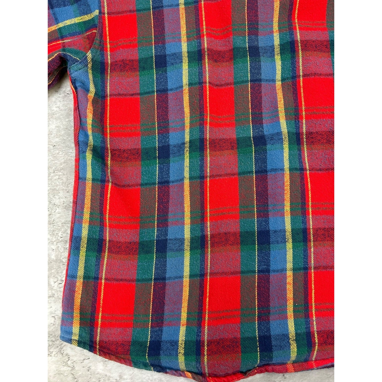 VTG 90s St Johns Bay Plaid Double Pocket Long Sleeve Button Up Shirt Sz Large