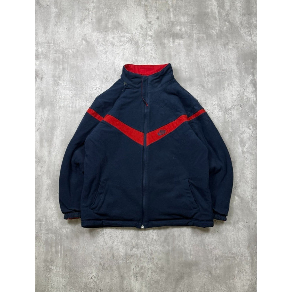 Vintage Nike Embroidered Spellout Full Zip Reversible Jacket Size XL YOUTH