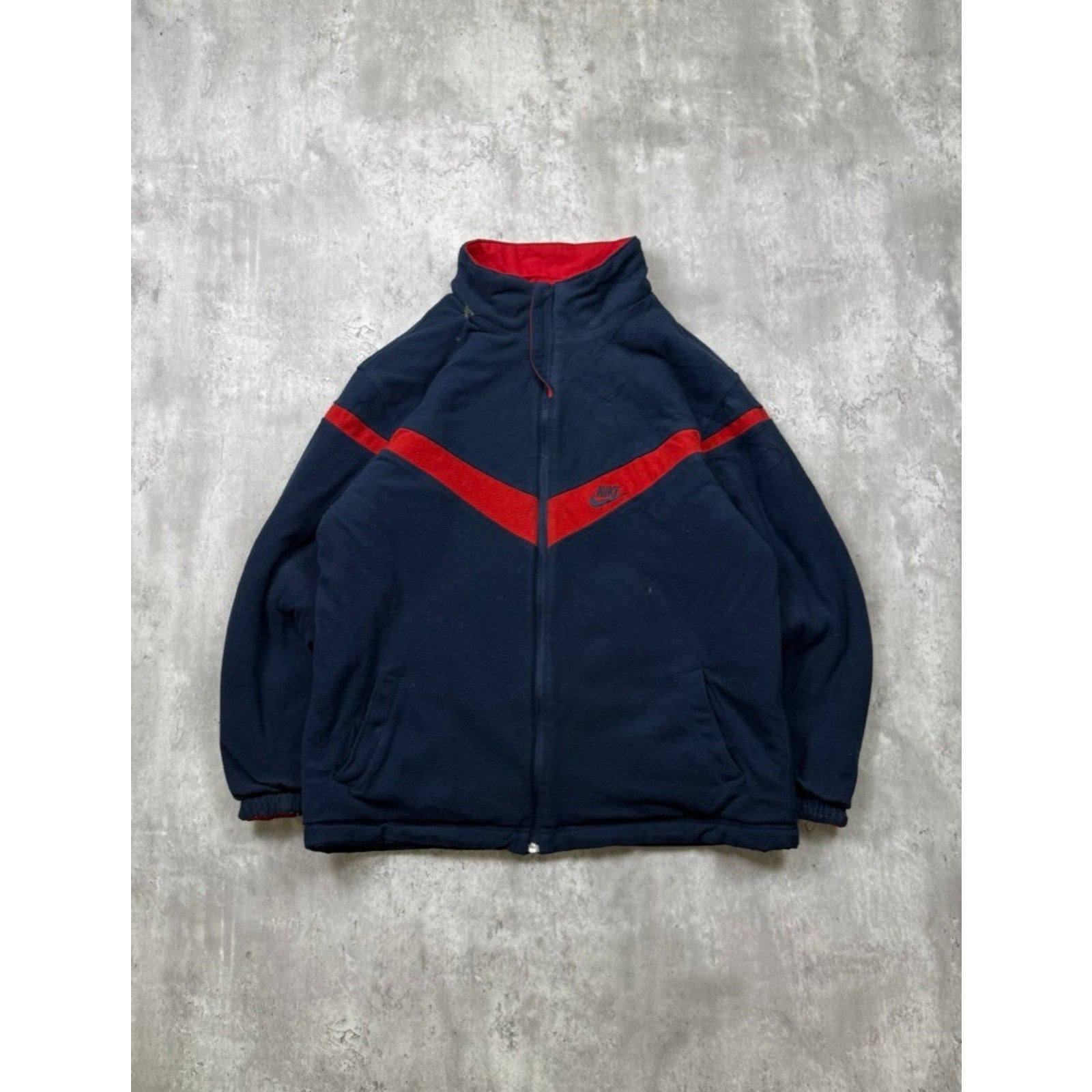 Vintage Nike Embroidered Spellout Full Zip Reversible Jacket Size XL YOUTH