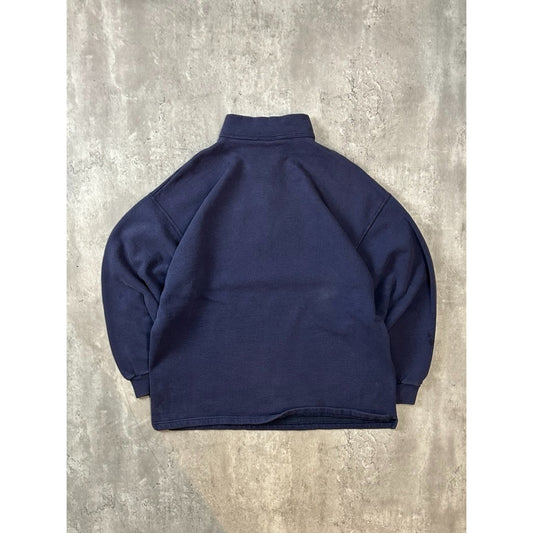 Vintage Columbus Blue Jackets NHL Embroidered 1/4 Zip Sweatshirt Size Large