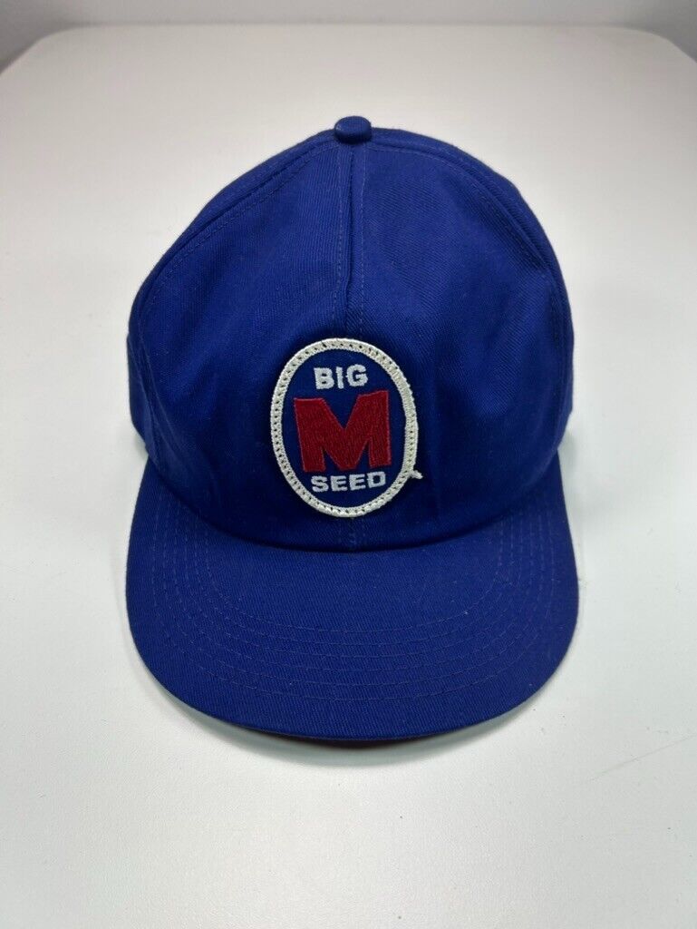 Vintage 80s/90s Big M Seed Embroidred Patch Snapback Hat OSFA