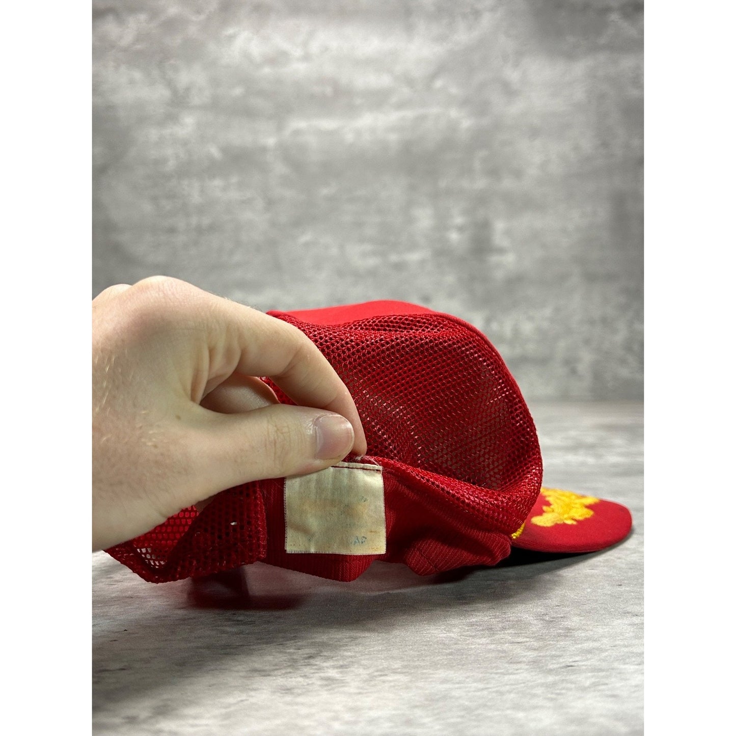 Vintage 80s Dodge Car Graphic Logo Scramble Eggs Trucker Snapback Hat OSFA