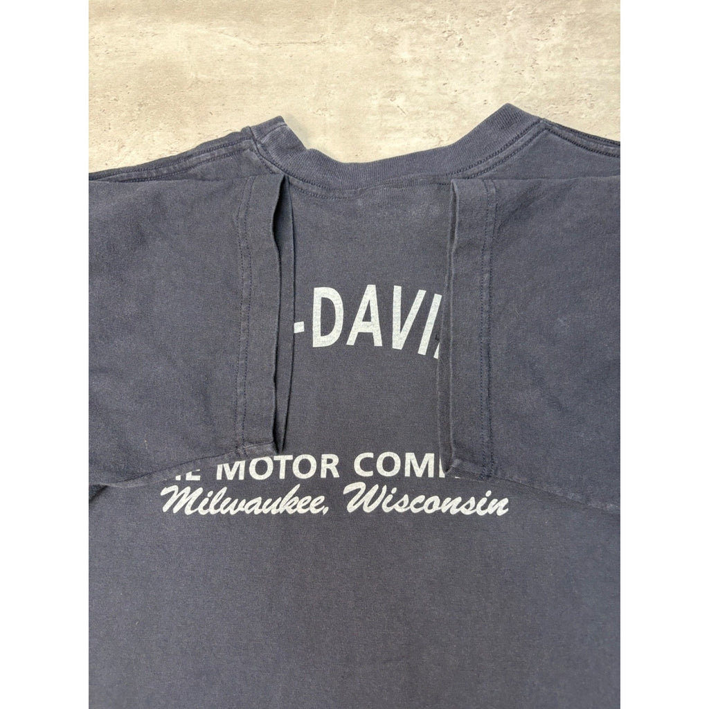 Vintage Harley Davidson Eagle Engine Graphic T-Shirt Size Large