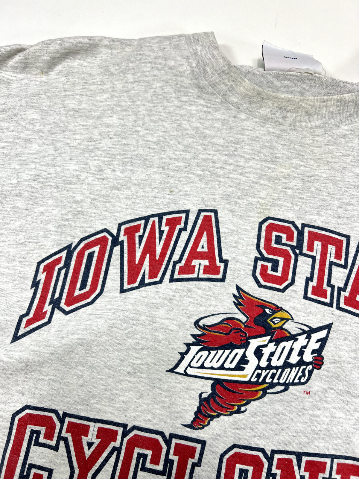Vintage Iowa State Cyclones NCAA Spellout Collegiate Graphic T-Shirt Size 2XL