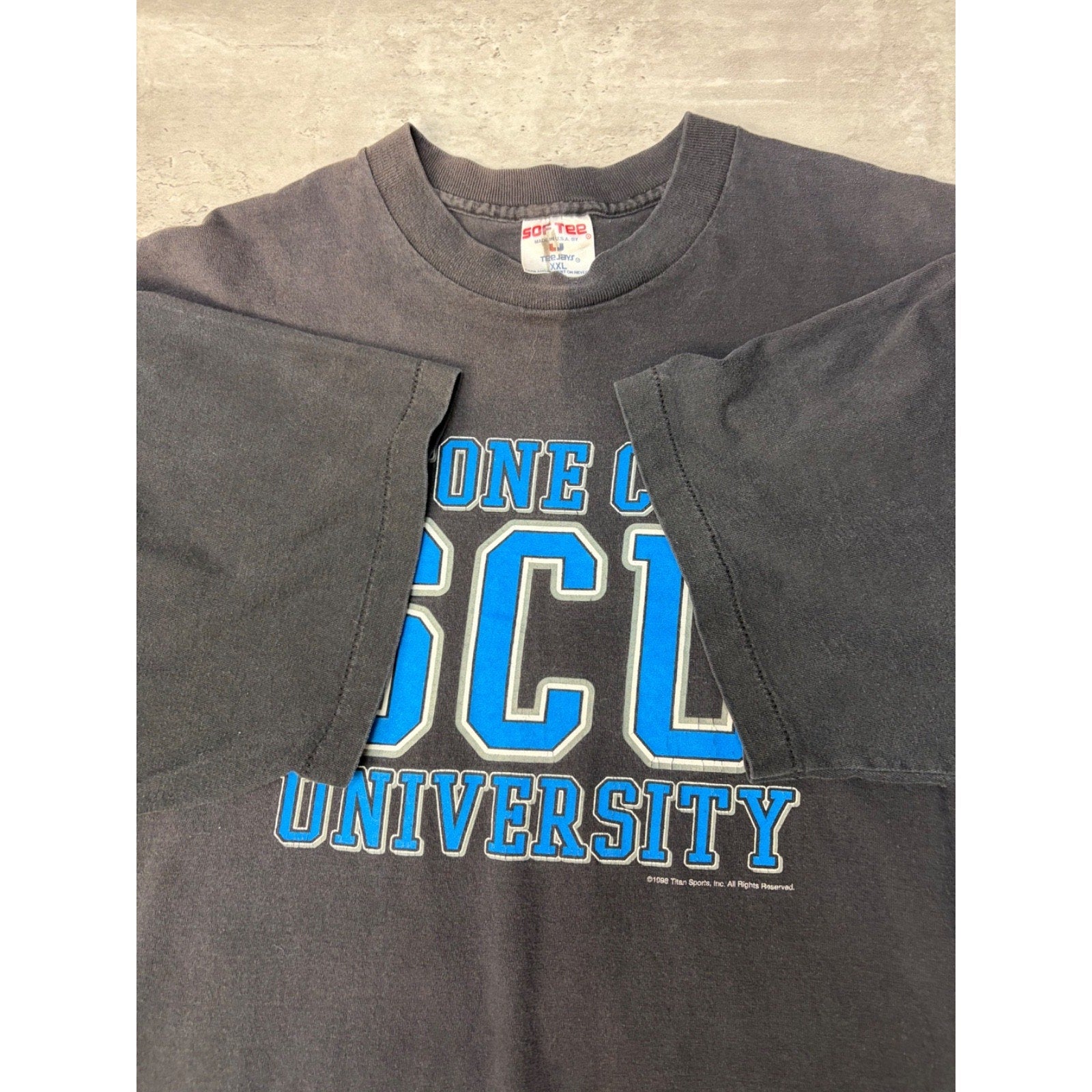 Vintage 1998 WWF Stone Cold University Wrestling Graphic T-Shirt Size 2XL