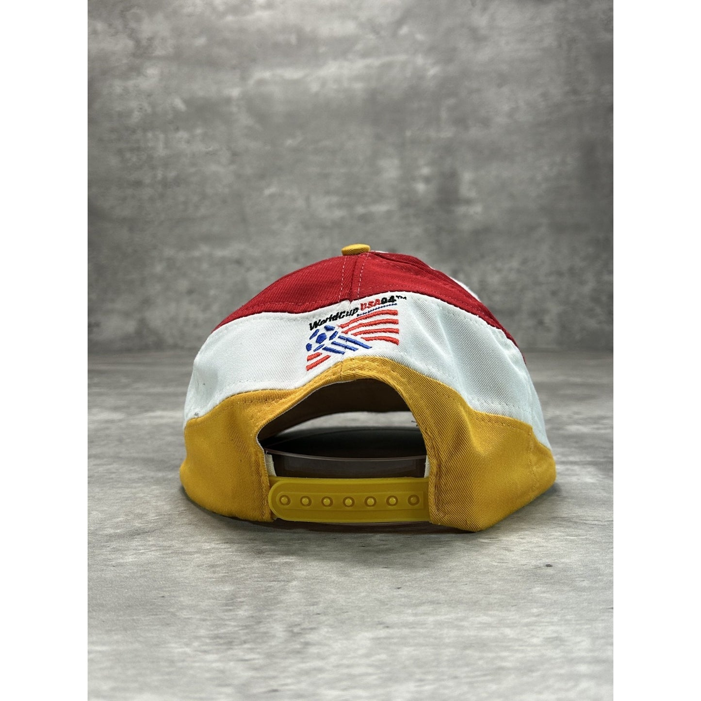 Vintage 90s Team Germany World Cup Embroidered Soccer Spellout Snapback Hat OSFA