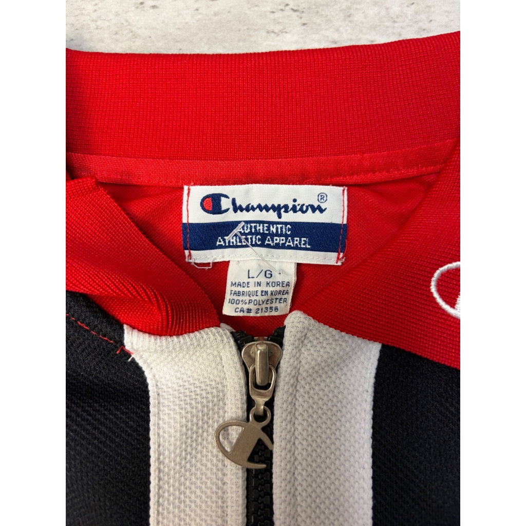 Vintage 90s Chicago Bulls NBA Full Zip Collared Warm Up Jersey Size Large