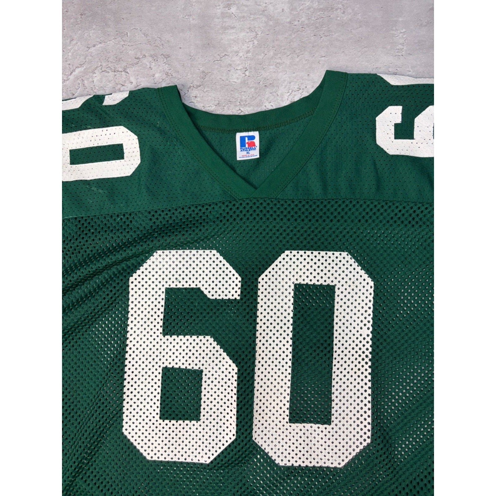 Vintage 80s/90s Tulane Wave #60 NCAA Loose Mesh Warm Up Football Jersey Size XL