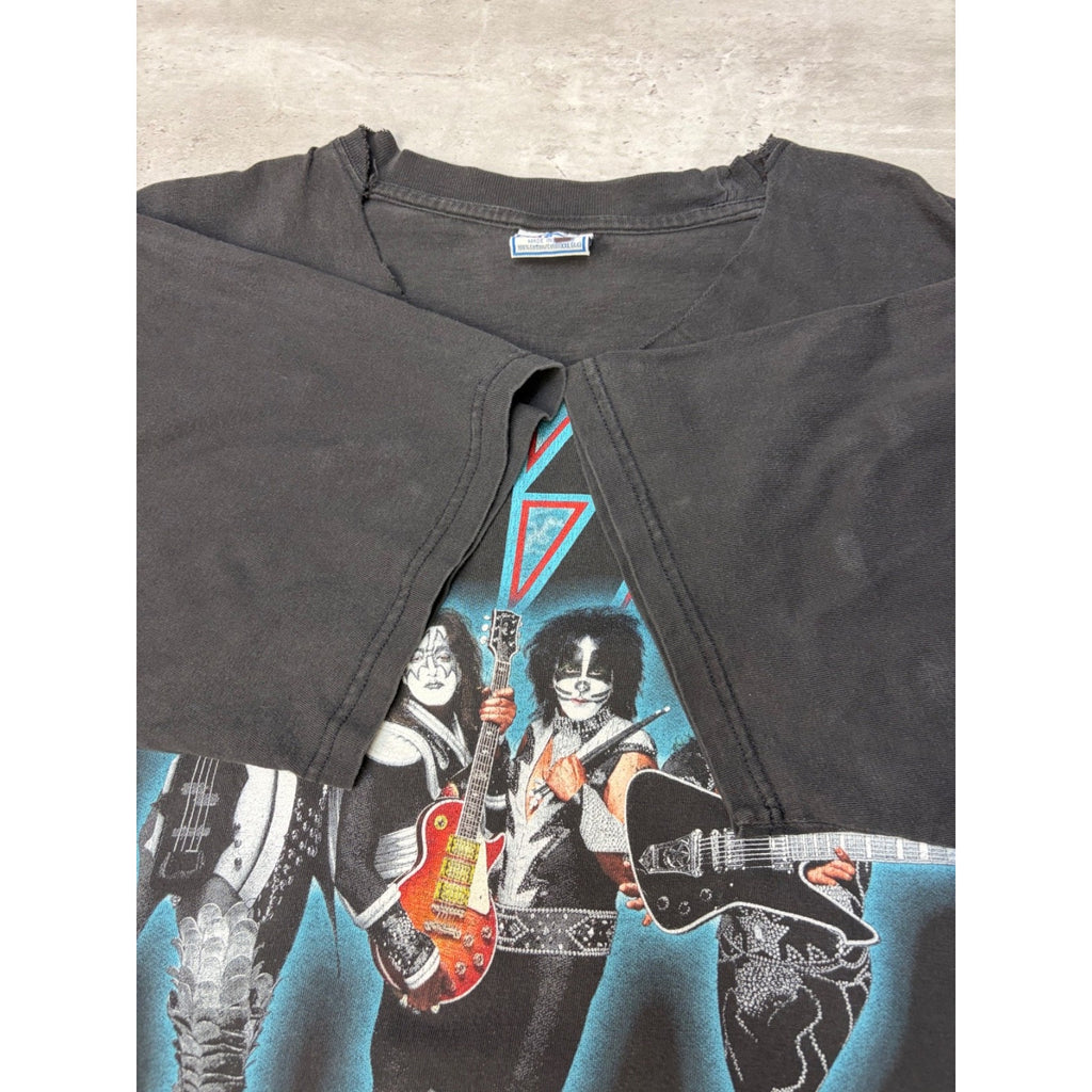 Vintage 2000 Kiss The Farewell Tour Hard Rock Music Band T-Shirt Size 2XL
