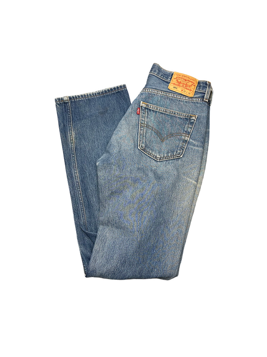 Vintage 2001 Levis 501 Red Tab Button Fly Medium Wash Denim Pants Size 31W Blue
