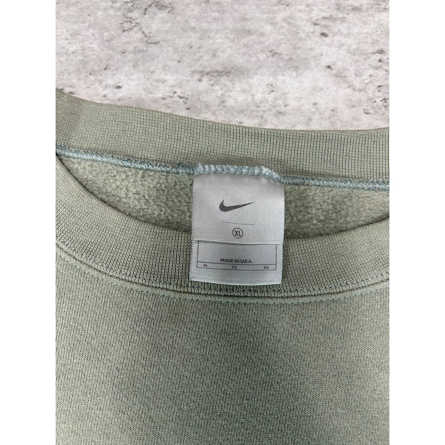Vintage 2000s Nike Embroidered Mini Swoosh Earth Tone Sweatshirt Size XL