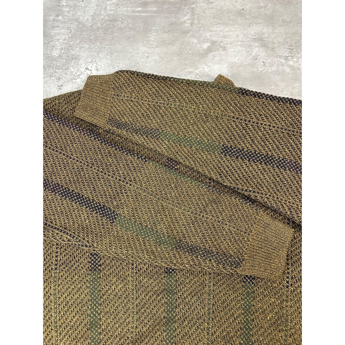 Vintage Towncraft Striped Pullover Ribbed Knit Sweater Size Large