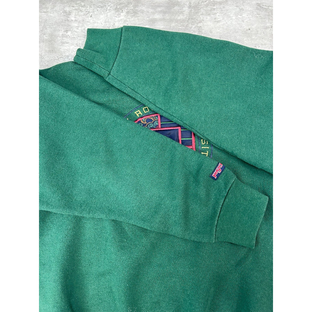 Vintage 90s Slippery Rock NCAA Embroidered Spellout Crewneck Sweatshirt Medium