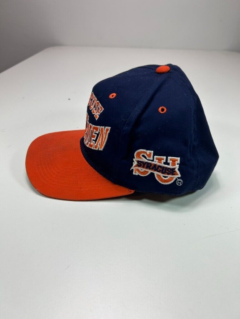 Vintage 90s Syracuse Orangemen NCAA Embroidered Spellout Snapback Hat OSFA