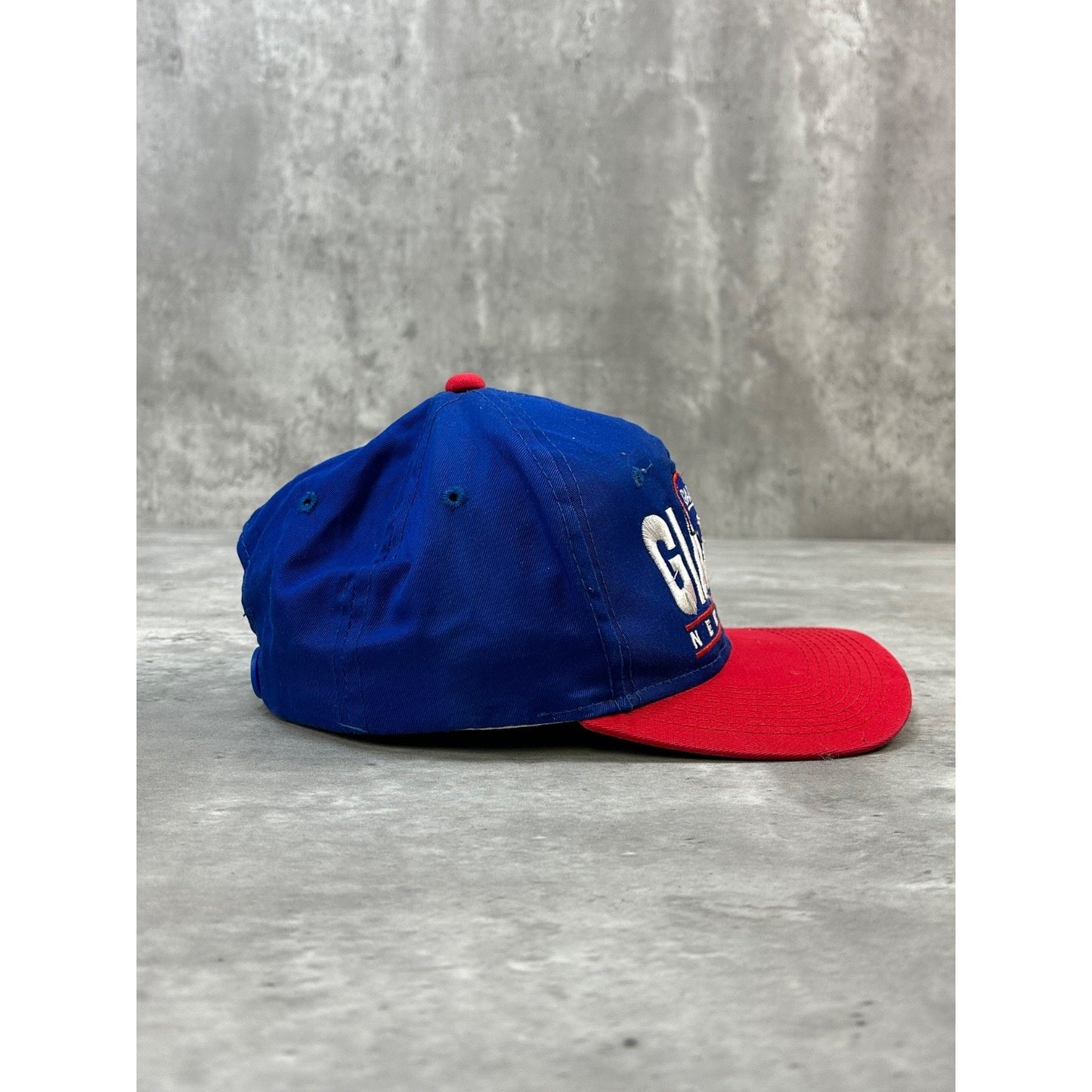 Vintage 90s New York Giants NFL Embroidered Spellout Football Snapback Hat OSFA