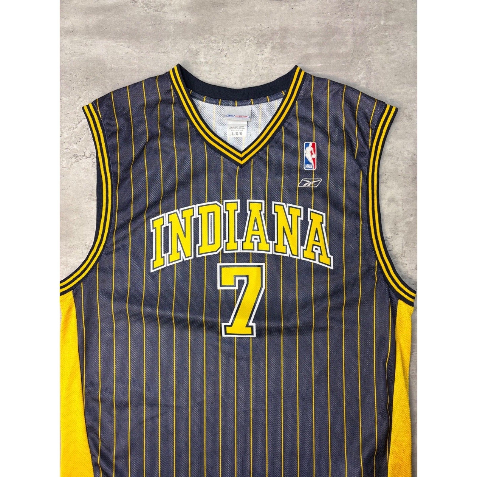 Vintage Shaquille O'Neal #7 Indiana Pacers NBA Reebok Basketball Jersey Sz Large