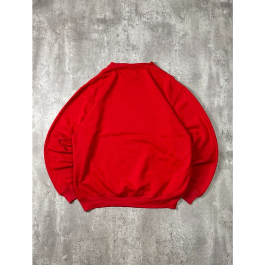 Vintage Stussy City Skyline Spellout Graphic Sweatshirt Size 2XL Red