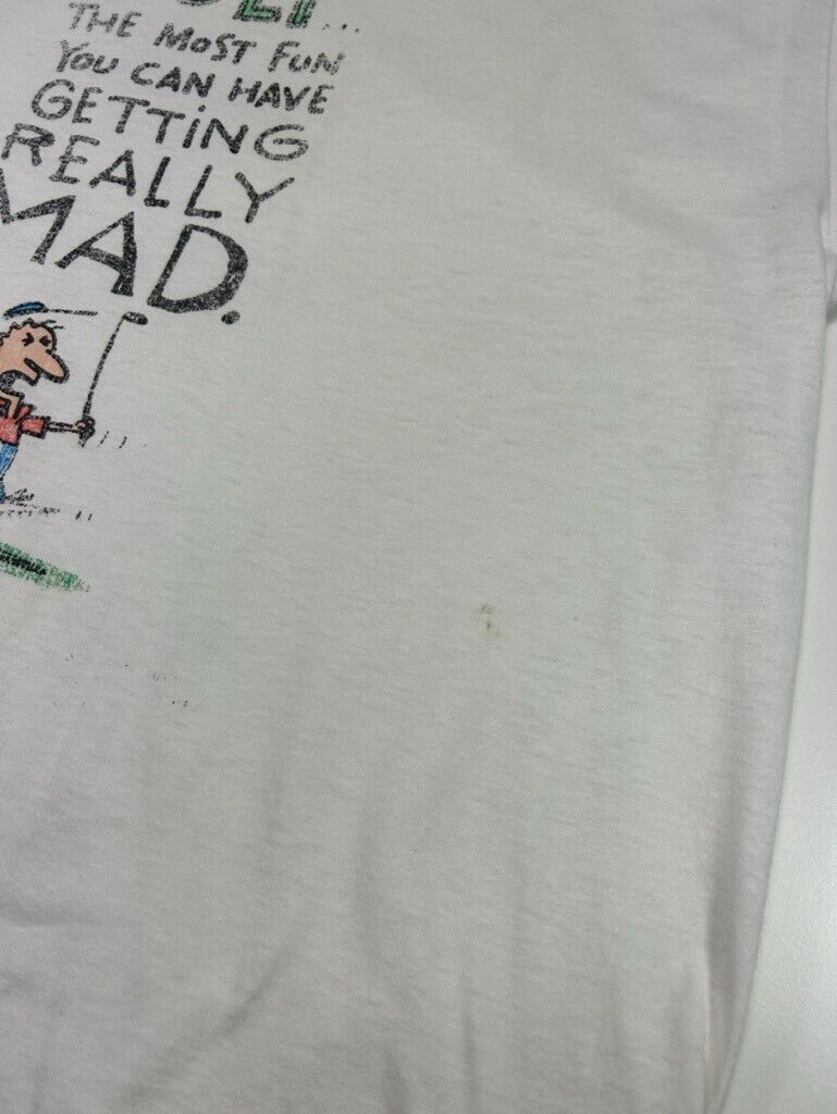 Vintage 90s Golf Most Fun You Can Have Getting Mad Comedy T-Shirt Size Large