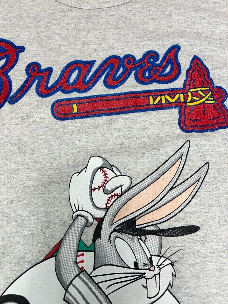 Vintage 1993 Atlanta Braves Looney Tunes Bugs Bunny Baseball T-Shirt Size 3XL