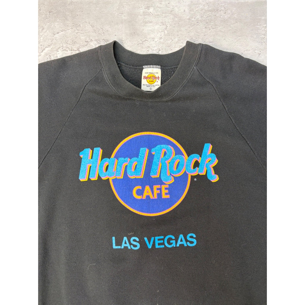Vintage 90s Hard Rock Cafe Las Vegas Graphic Logo Pullover Sweatshirt Size Large