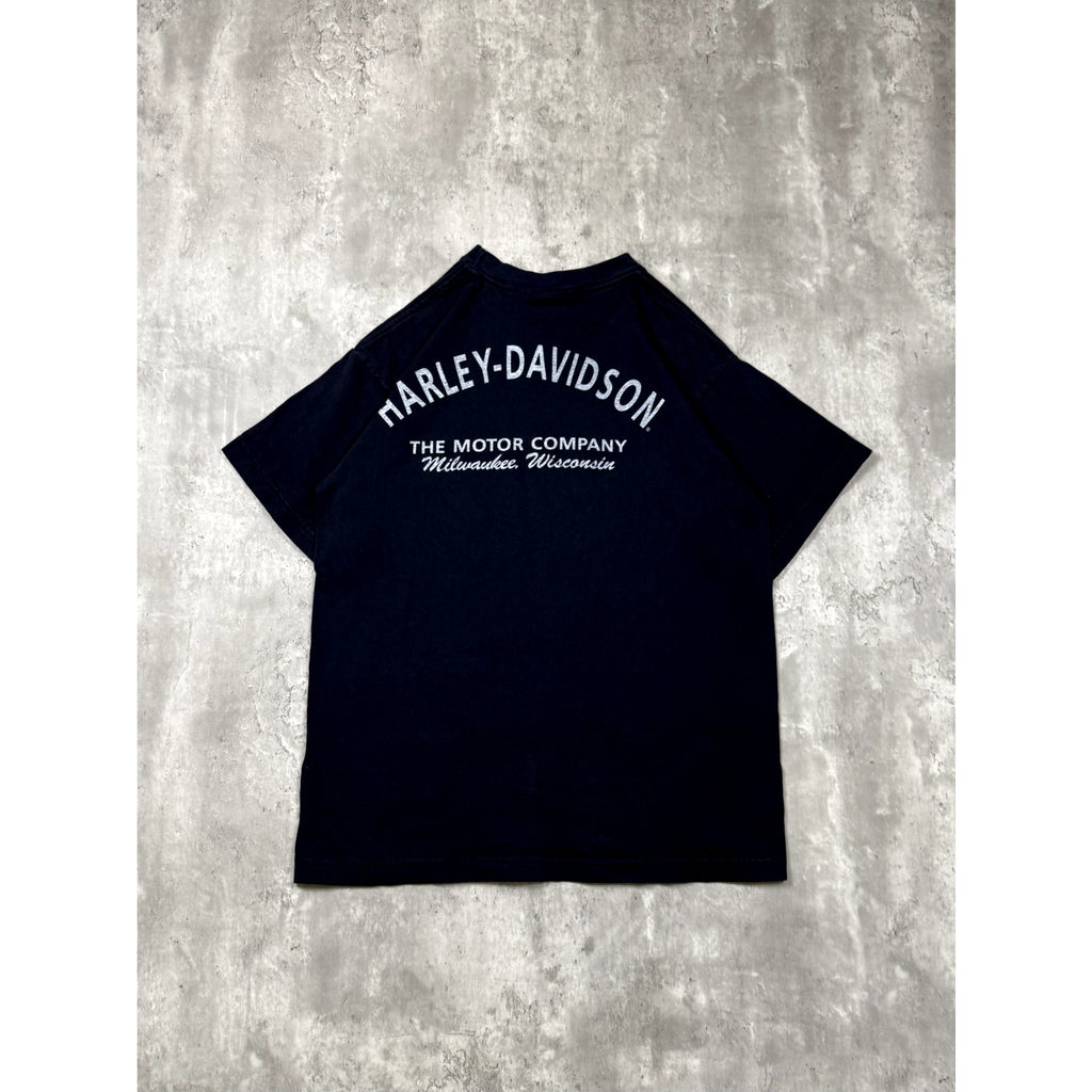 Vintage Harley Davidson Eagle Engine Graphic T-Shirt Size Large
