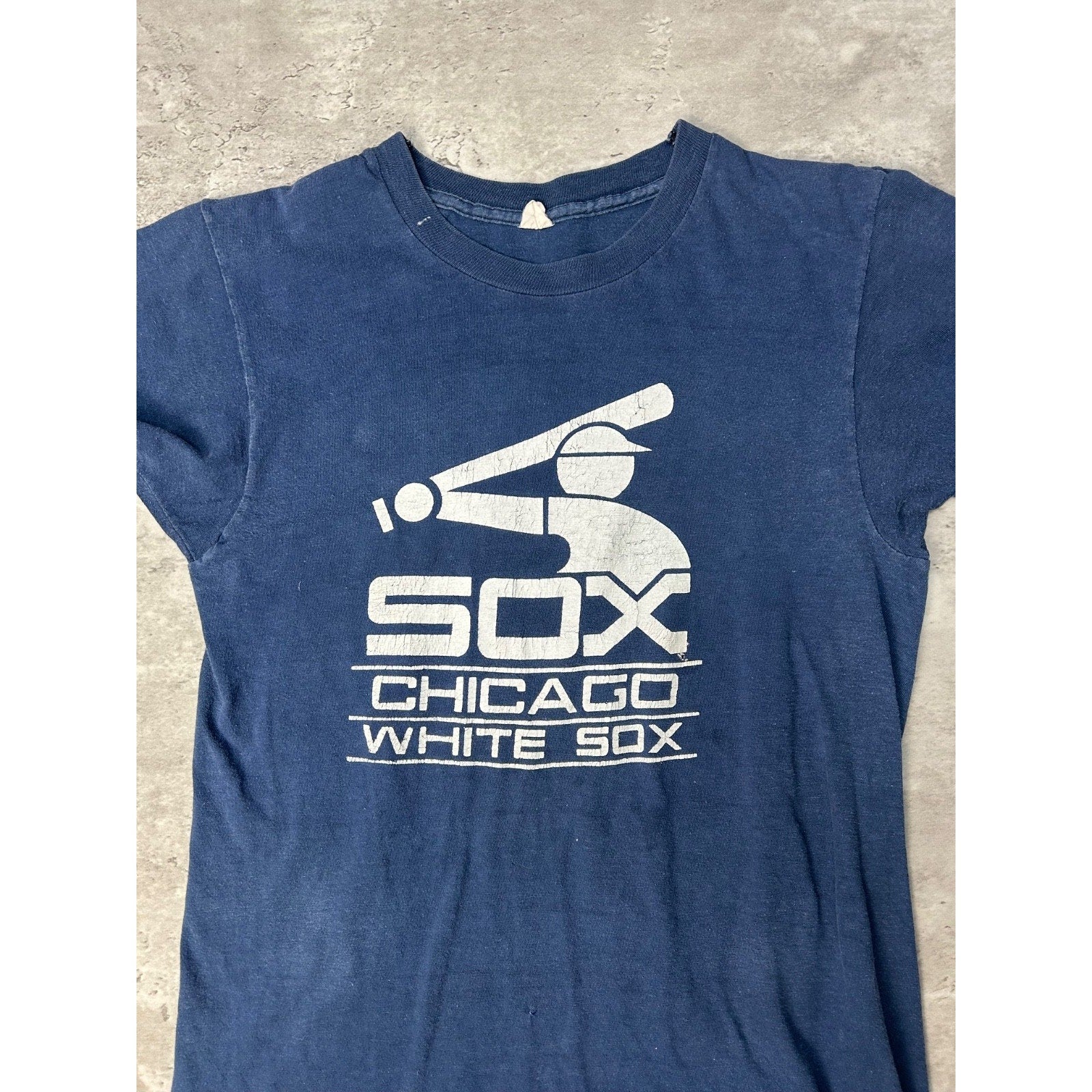 Vintage 80s Chicago White Sox MLB Retro Logo Graphic T-Shirt Size Medium