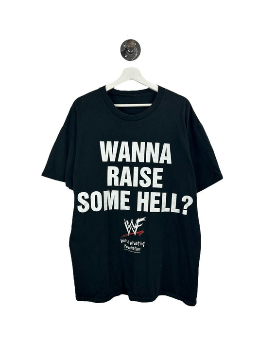 Vintage 1998 WWF Stone Cold Wanna Raise Some Hell Wrestling T-Shirt Size XL 90s