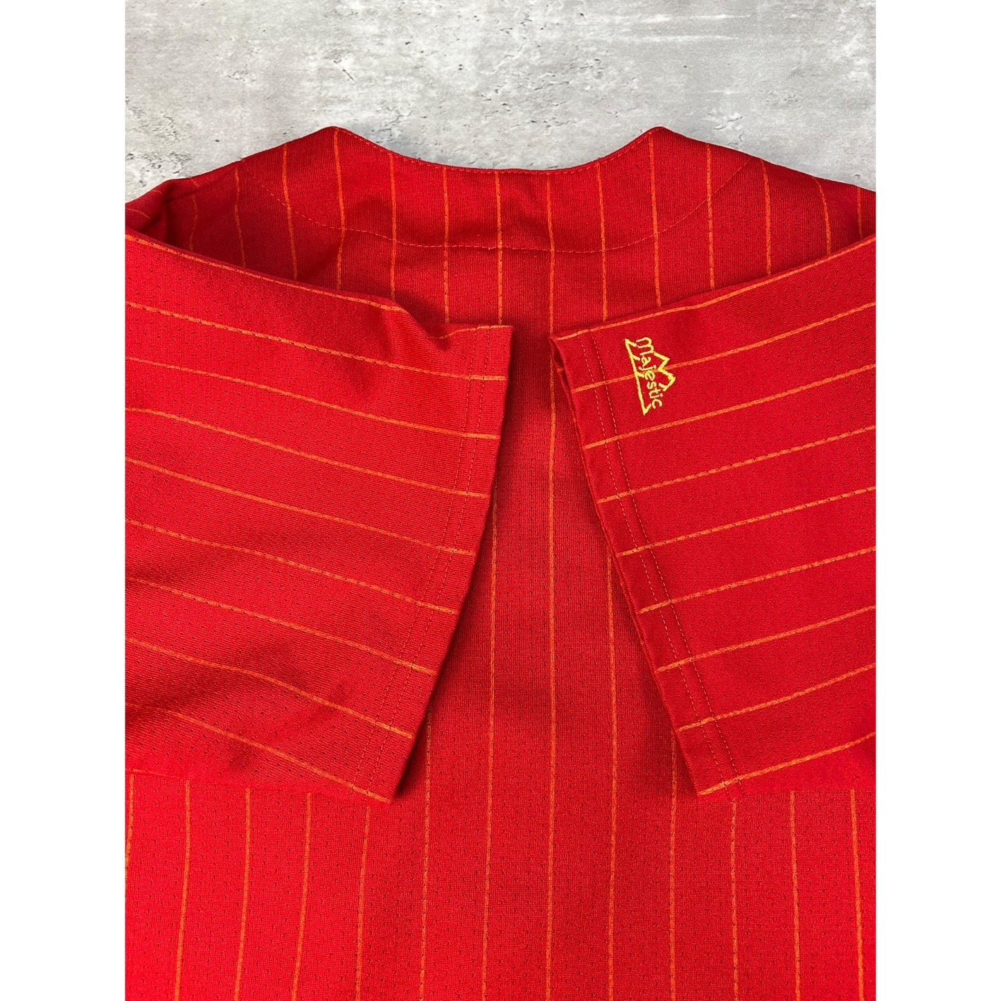 Vintage Atlanta Braves MLB Pinstripe Stitched Baseball Jersey Size Large