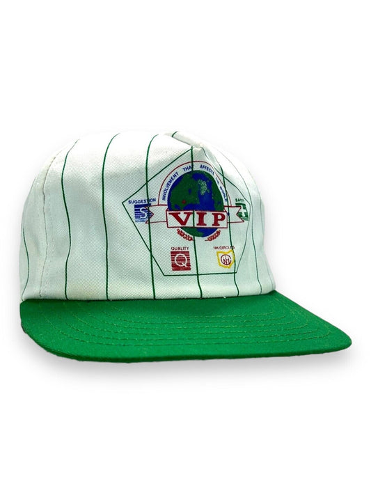 Vintage 90s VIP Movement The Affects The World Pinstripe Snapback Hat OSFA