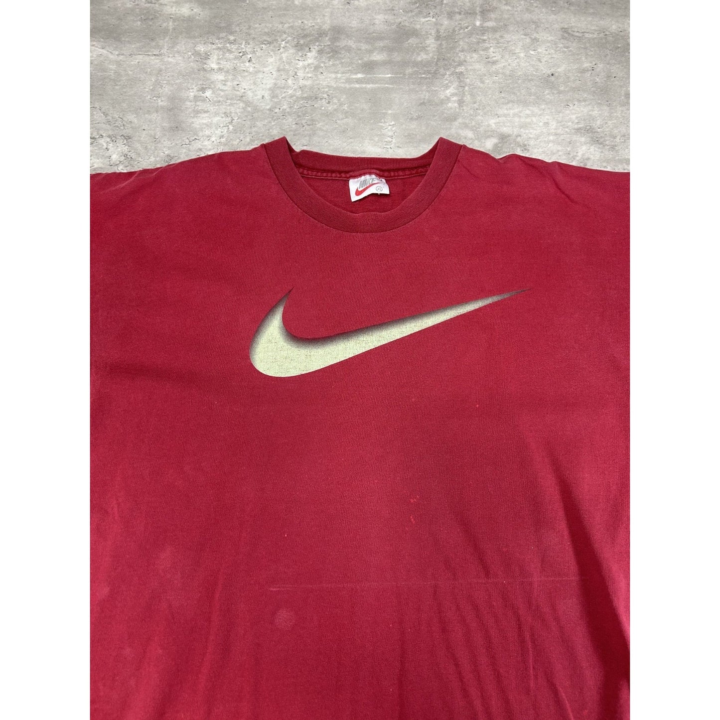 Vintage 90s Nike Big Graphic Swoosh Two Tone T-Shirt Size 2XL