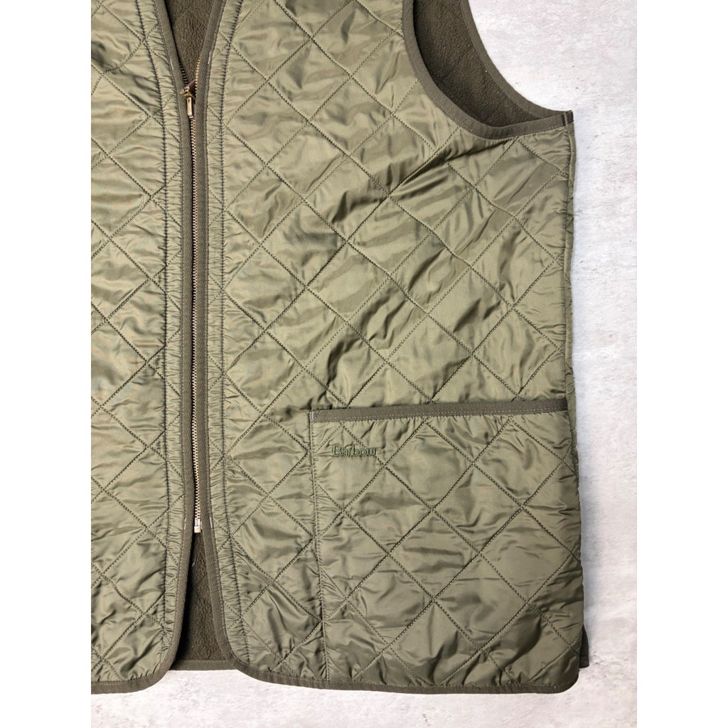 Vintage Barbour Polarquilt Quilted Reversible Vest Size XL