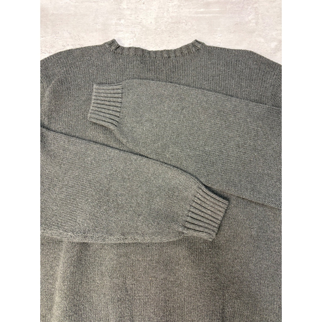 Vintage Polo Ralph Lauren Embroidered Pony Gray Knit Sweater Size XL