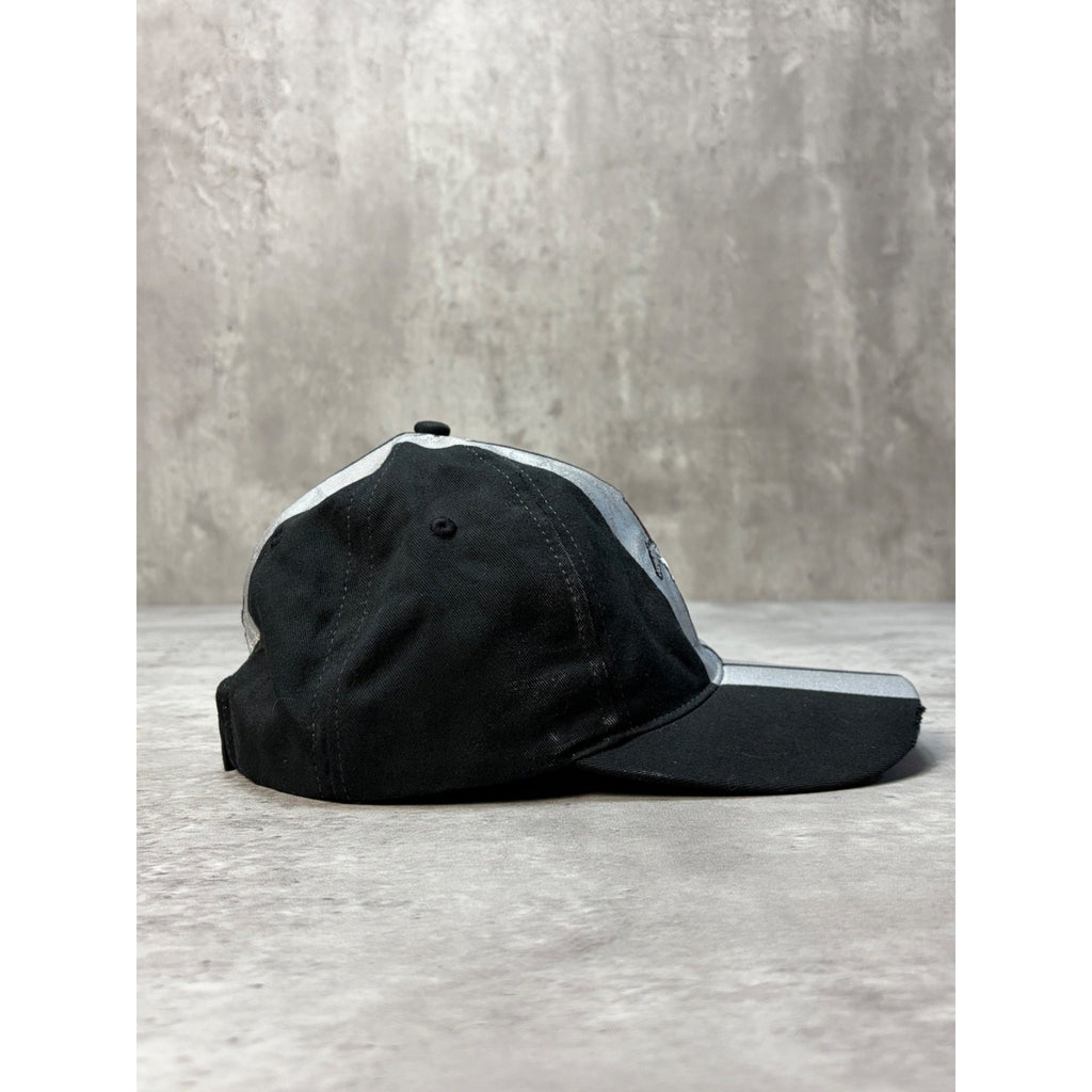 Vintage Ford Mustang Embroidered Logo Racing Stripe Strapback Hat OSFA