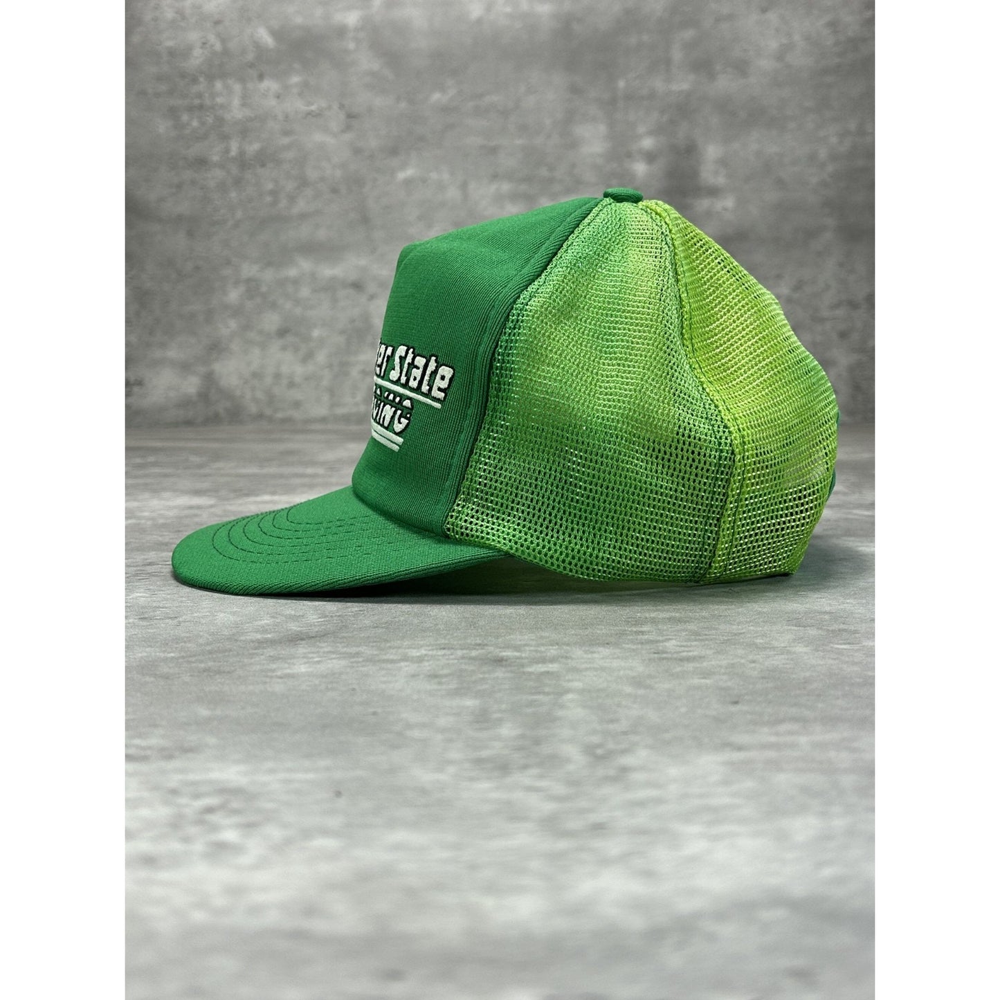 Vintage 1980s Quaker State Racing Graphic Spellout Trucker Snapback Hat OSFA