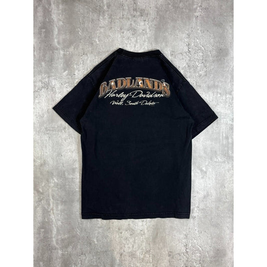 Harley Davidson Motorcycles Badlands Cowboy Skull Graphic T-Shirt Size Medium