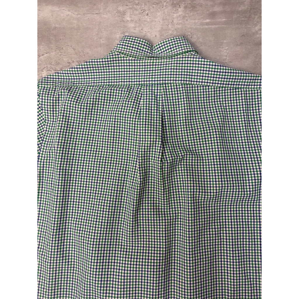 Vintage Polo Ralph Lauren Embroidered Pony Cropped Button Up Shirt Size Medium