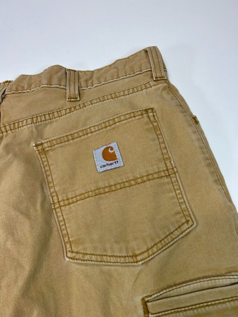 Carhartt Relaxed Fit Canvas Workwear Five Pocket Pants Size 36 Beige