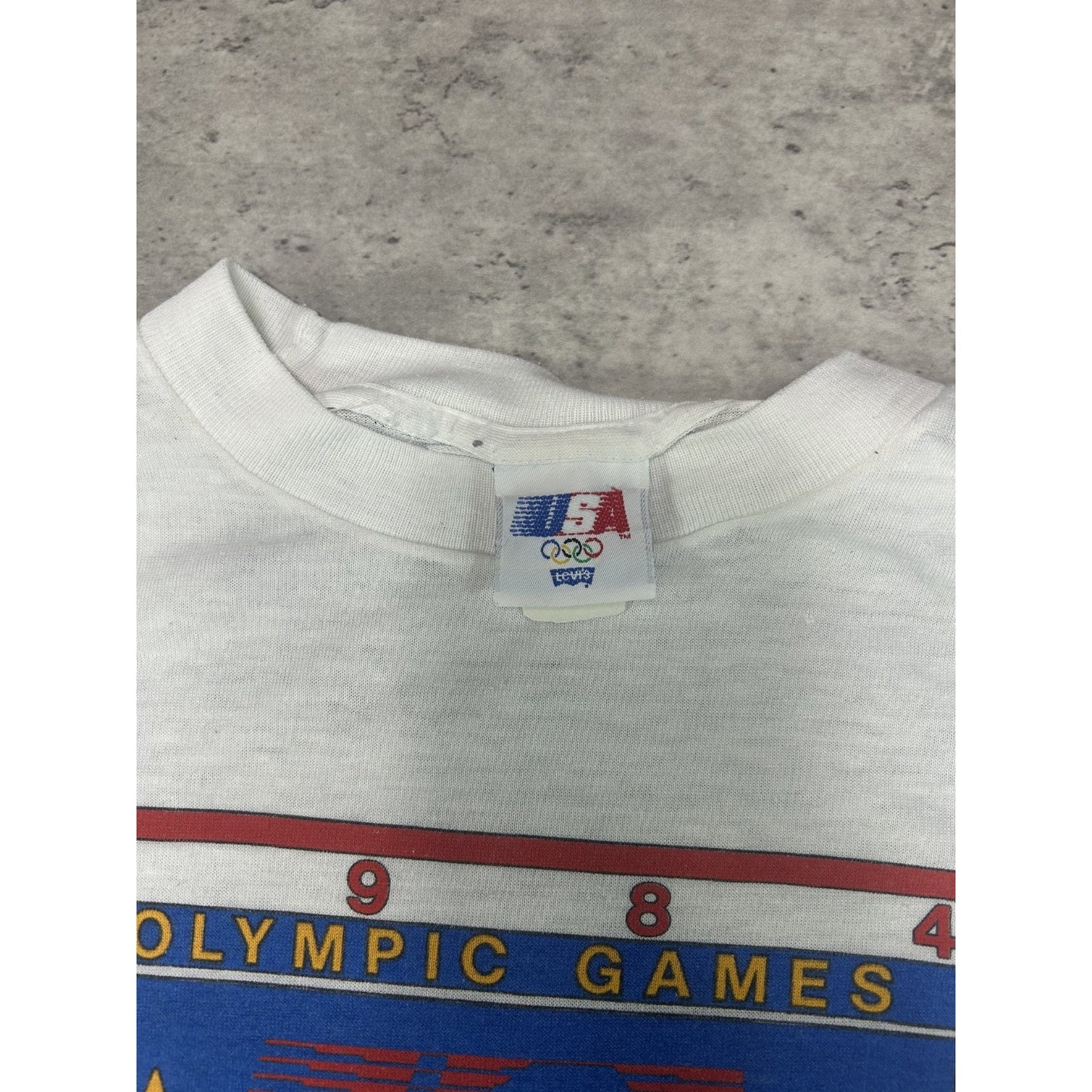 Vintage 1984 Olympic Games Team USA Graphic Long Sleeve T-Shirt Size Medium