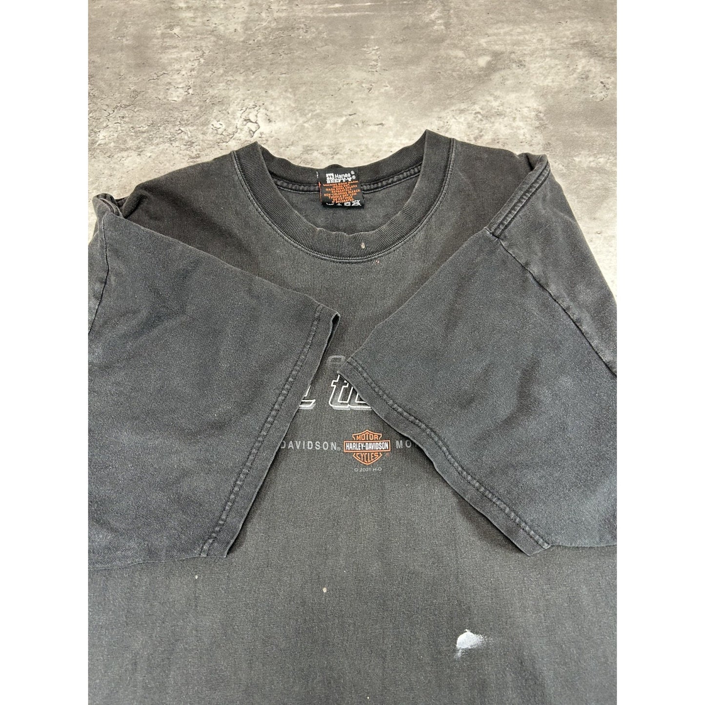 Vintage 2001 Harley Daivdson Live To Ride Spellout Graphic T-Shirt Size XL