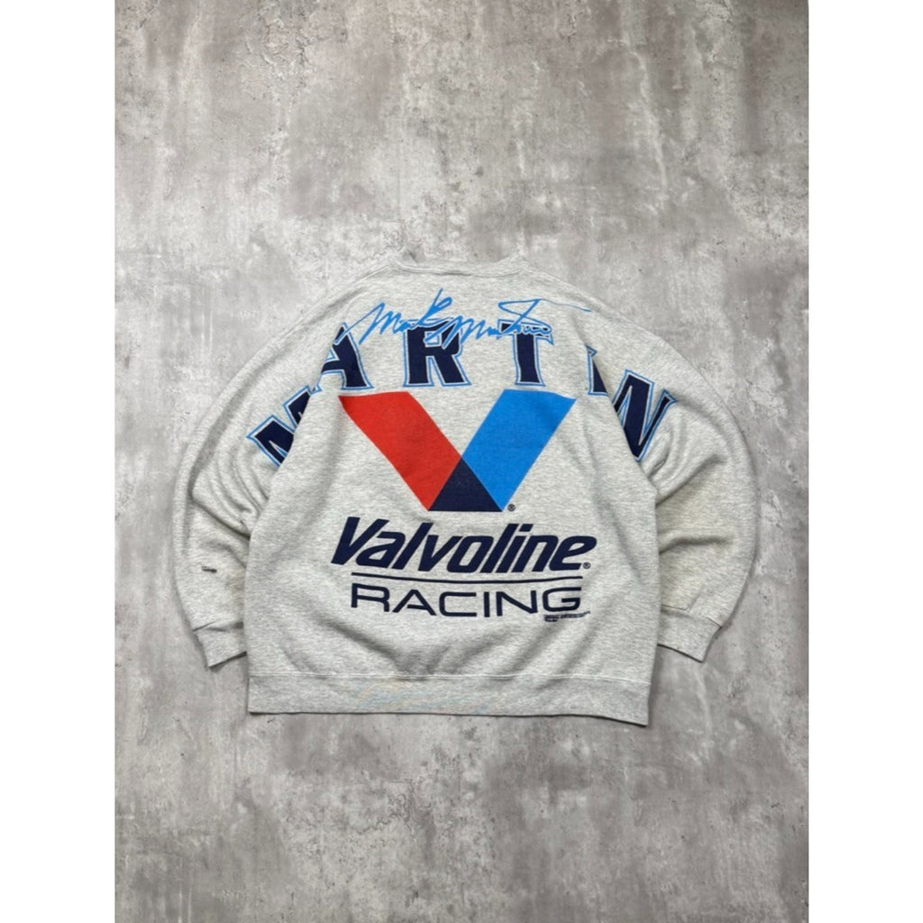 VTG 90s Mark Martin #6 Nascar Big Spellout Graphic Crewneck Sweatshirt Size XL
