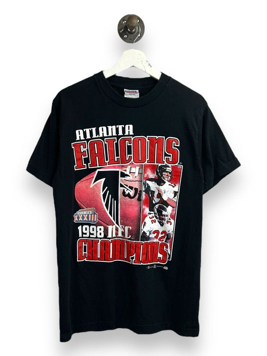 Vintage 1998 Atlanta Falcons NFL NFC Champs Big Graphic T-Shirt Size Medium 90s