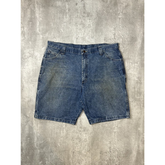 Vintage Wrangler Dark Wash Denim Workwear Carpenter Shorts Size 42