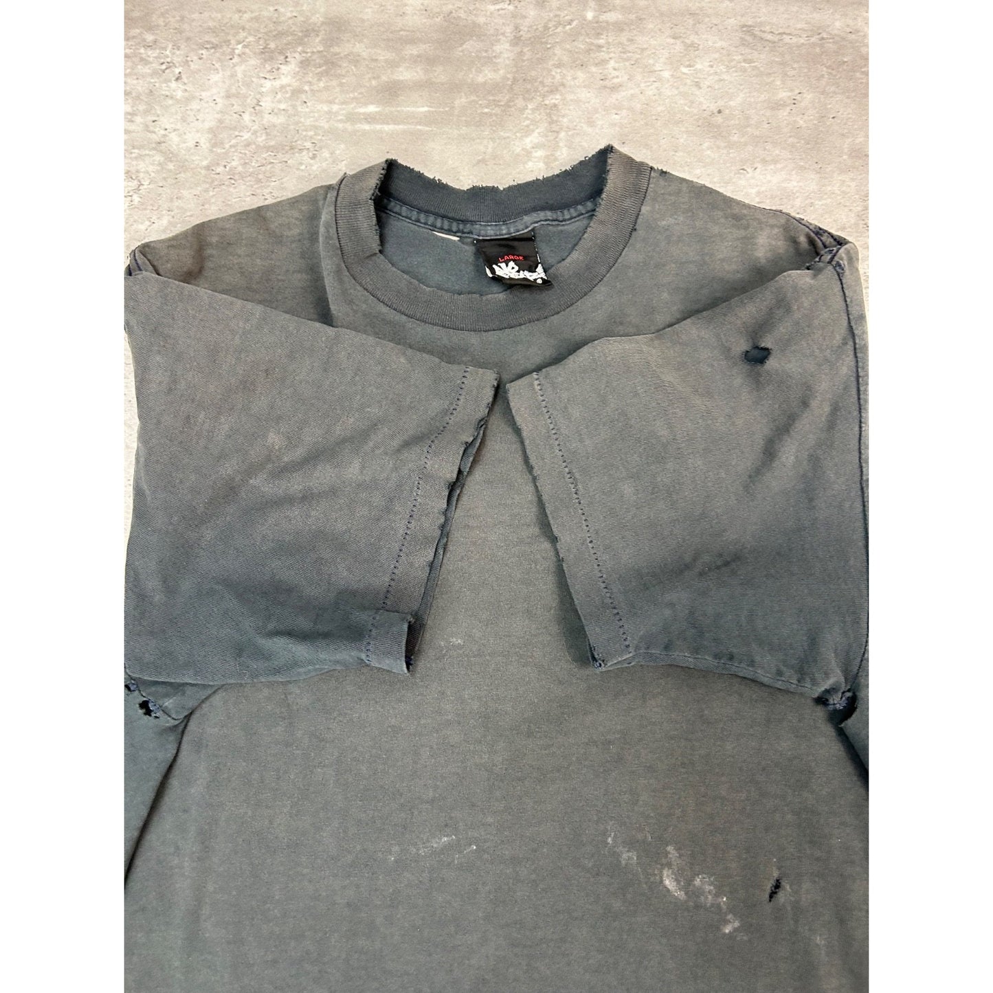 Vintage Y2K No Fear Life Isn't Winning Graphic Slogan T-Shirt Size Large Black