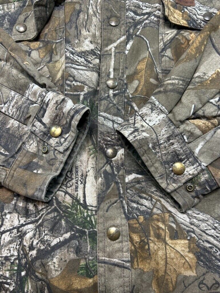 Vintage Carhartt Realtree Xtra Camo Button Down Insulated Jacket Size 2XL