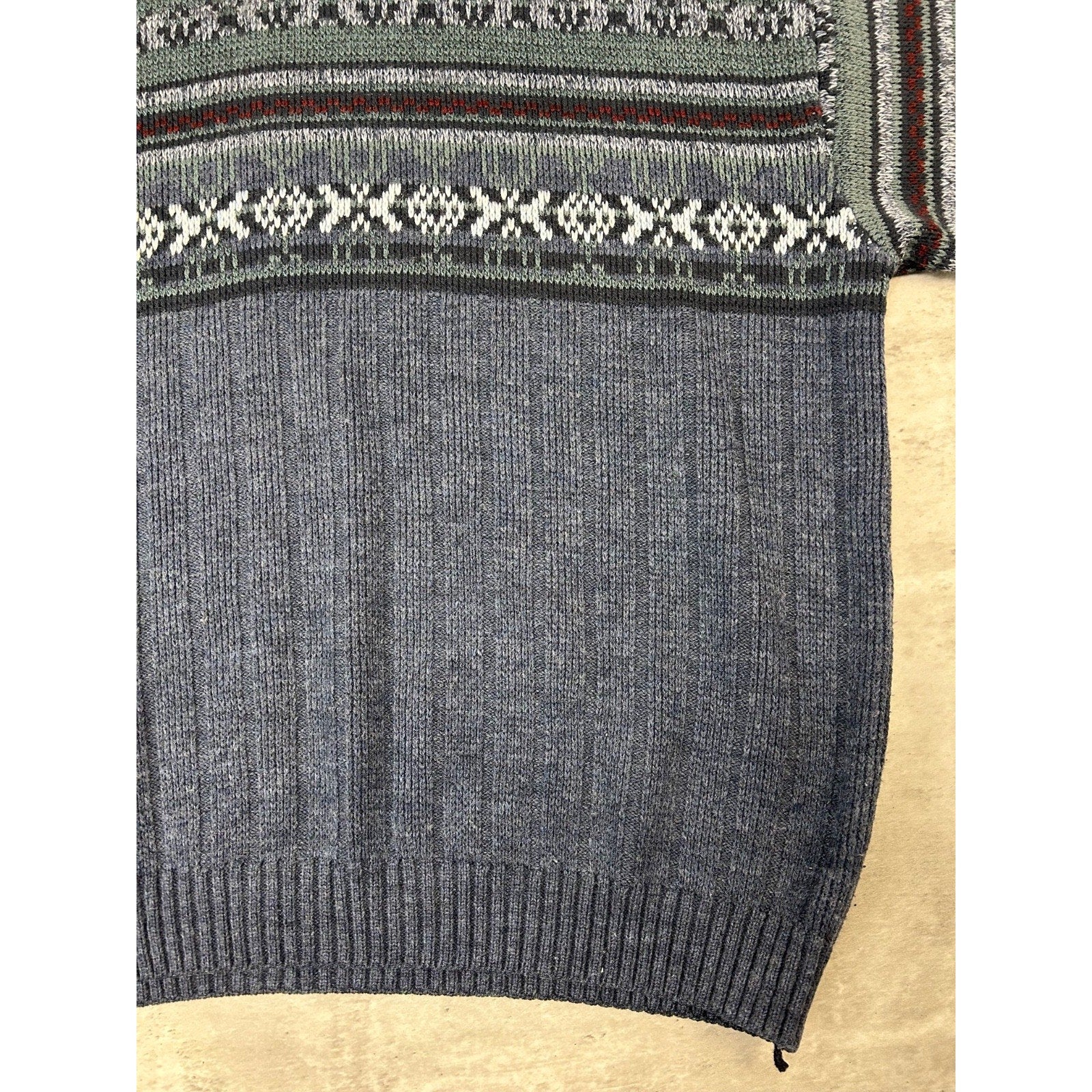 Vintage Cherokee Abstract Striped Pullover Knit Sweater Size XL